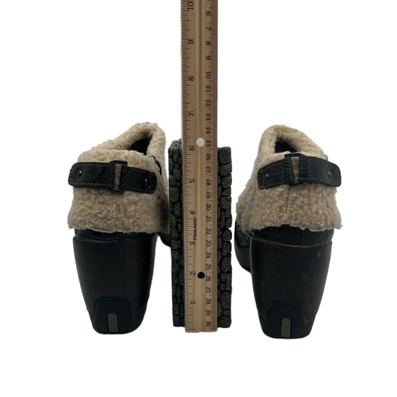 JBU Brown Black Side Zipper Faux Fur Ankle Booties Size 8.5 Women's - Picture 8 of 9